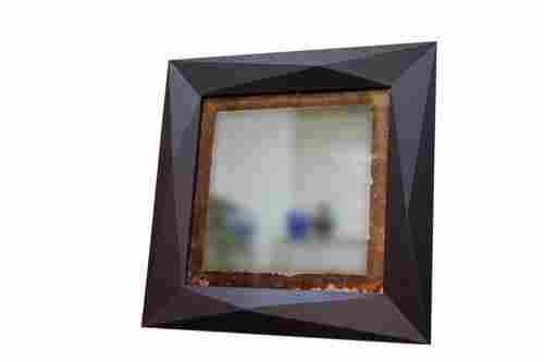 Wall Mounted Brown Rexine Mirror