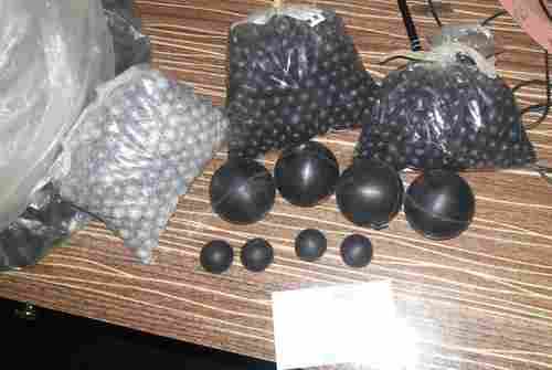 Black Rubber Solid Balls