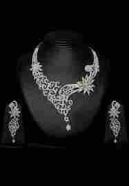 Fancy Diamond Necklace Set