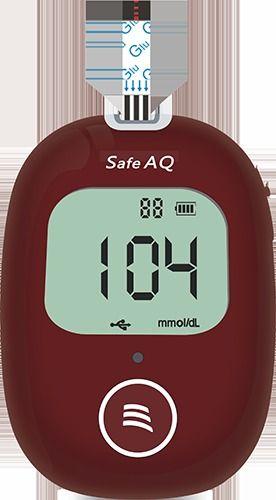 Brown Sinocare Safe Aq Digital Blood Glucometer