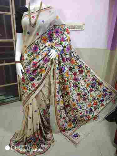 Tussar Silk Saree with Embroidery work