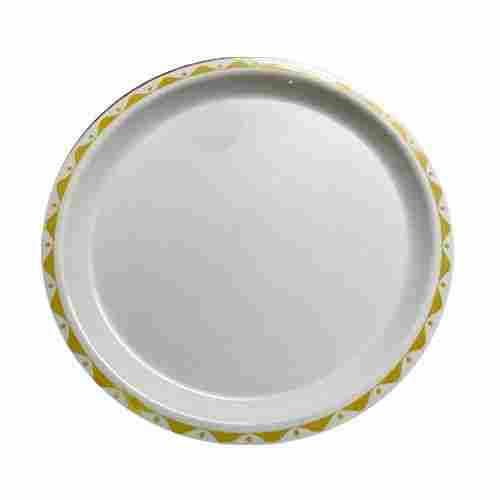 White Designer Round Plastic Plate