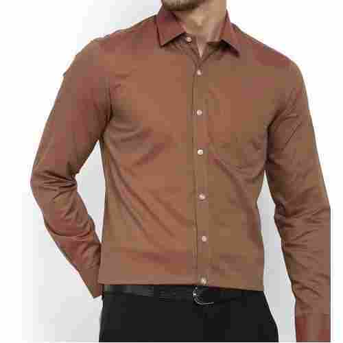 Mens Plain Brown Shirt