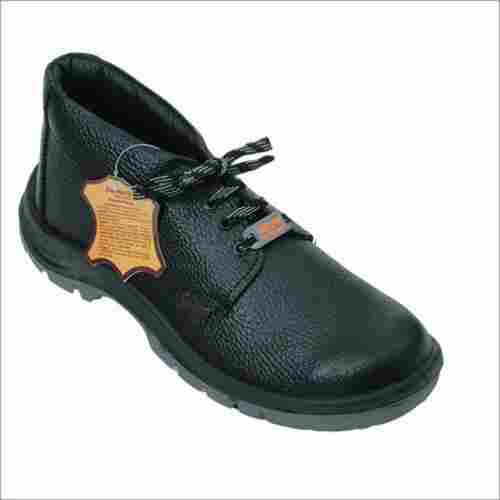 Leather Black Safety Shoes