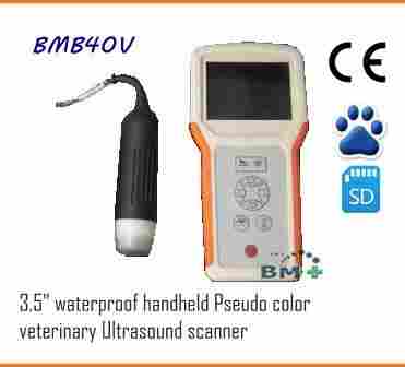 3.5 inch Waterproof Handheld Pseudo Color Veterinary Ultrasound Scanner
