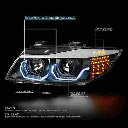 BMW 5 Series E90 3D Look Head Light