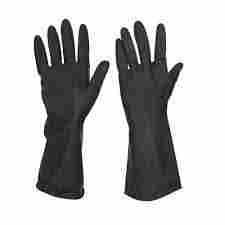 Black Rubber Hand Gloves