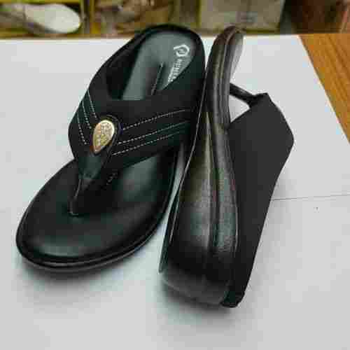 Ladies Black Leather Sandals 