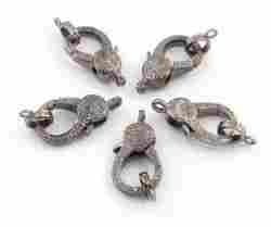 CZ Micro Pave Sterling Silver Lobster Clasp