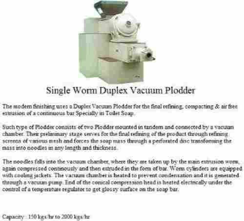 Duplex Vacuum Plodder For Toilet Soap