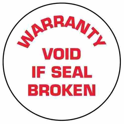 Printed Warranty Labels