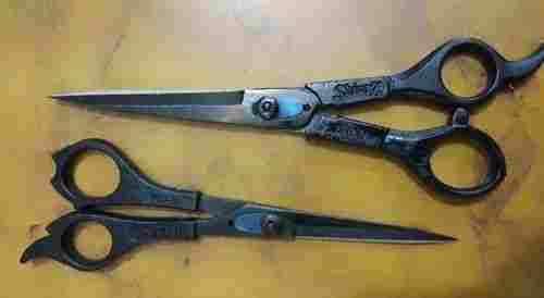 Black Plastic Handle Barber Scissors