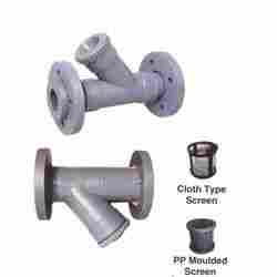 PP Y Strainer Flanged End