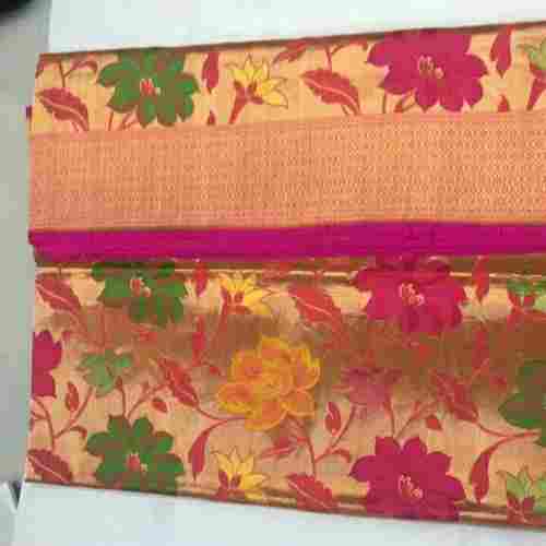 Flower Printed Mix Color Banarasi Saree