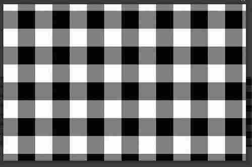 White Black Check Fabric