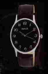Black Leather Wrist Watches