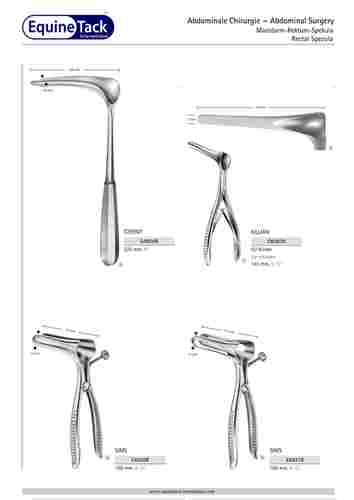 Abdominal Surgery, Intestinal- and Rectal Instruments (Rectal Specula)
