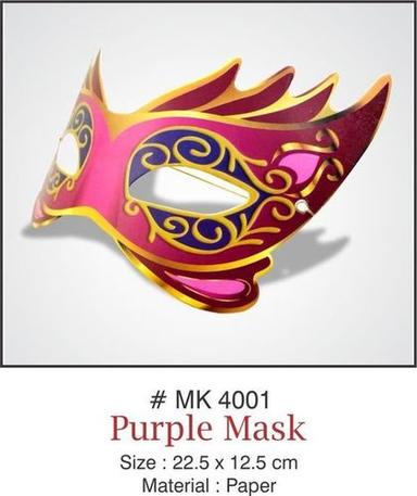 Pink Purple Paper Party Mask