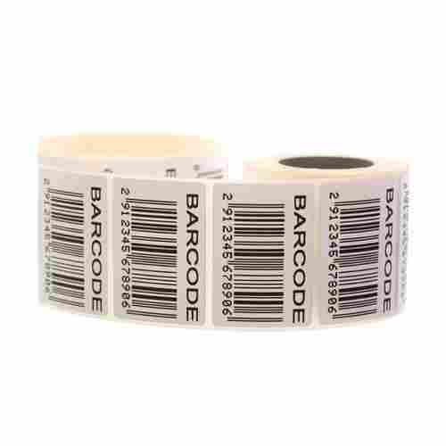 Sturdy Construction White Barcode Label