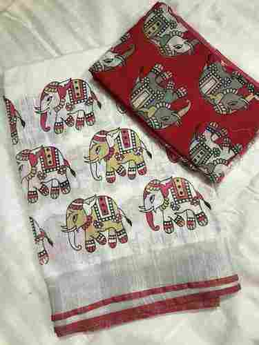 Hand Painted Linen Sarees