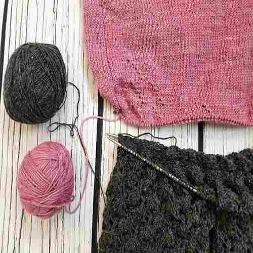 Pink and Black Knitting Yarn