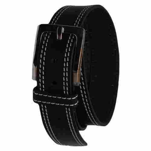 Black Belt With Double Stitching At Edges