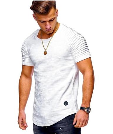 Jacquard Striped Slim Fit T-shirt for Men 