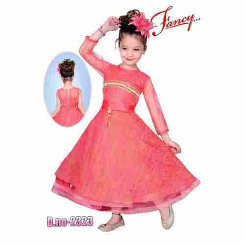 Full Sleeves Kids Party Wear Gown