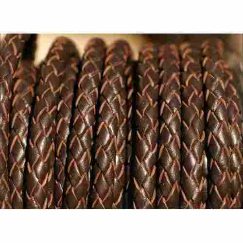 Brown Braided Leather Cords