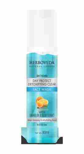 Herboveda Anti Pollution Day Protect Detoxifying Clear Face Wash With Orange Oil and Algae Extract For All Skin Types