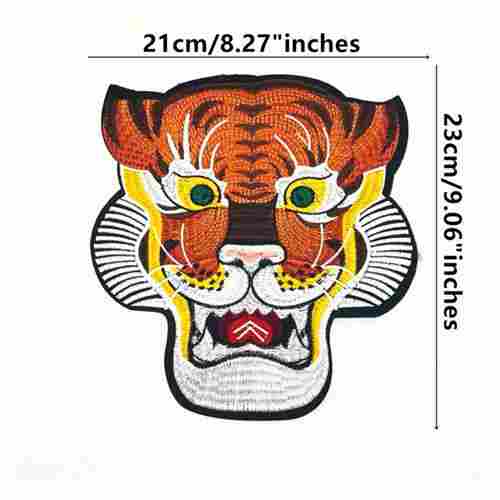 Tiger Design Fabric Jacket Iron On Embroidery Patch