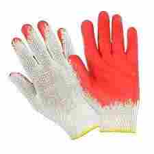 White and Red Cotton Gloves