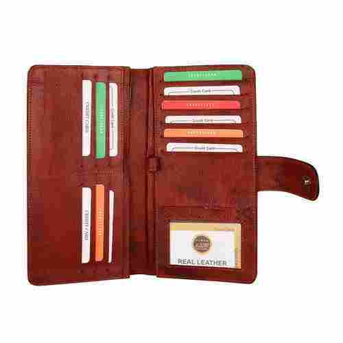 Ladies Red Shade Leather Wallets