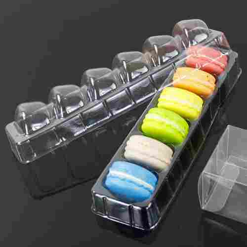 Customized Clear Plastic Macaron Blister Clamshell Packaging Tray with Lid