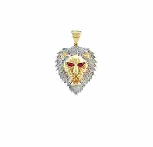 Lion Pendent Diamond and Gold 9 KT
