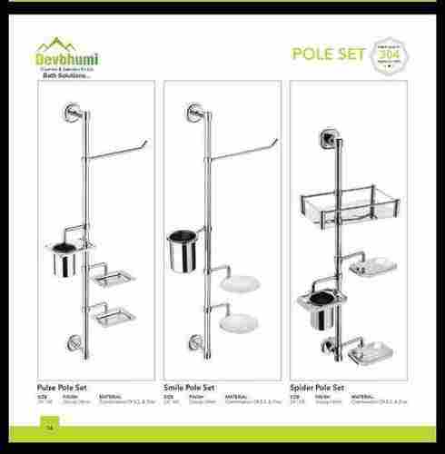SS 304 Bathroom Pole Set