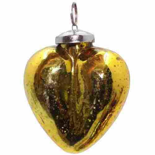 3 Inches Heart Shape Glass Christmas Hanging
