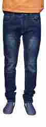Slim Fit 2% Lycra Mens Solid Blue Denim Jeans