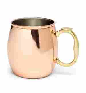 Solid Brass Thumb Rest Handle Moscow Mule Copper Mug