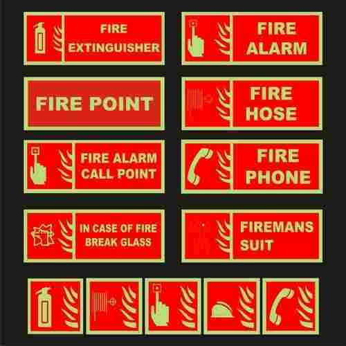 Reflective Fire Extinguisher Sign