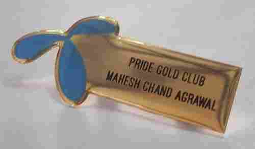 Rectangular Brass Name Badge