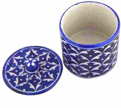 Blue Pottery Cotton Box
