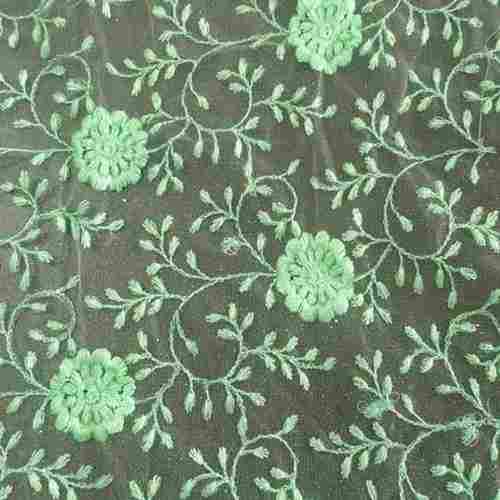 Embroidered Net Fabric For Garment