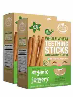 Organic Vegan Whole Wheat Ajwain Jaggery Sticks