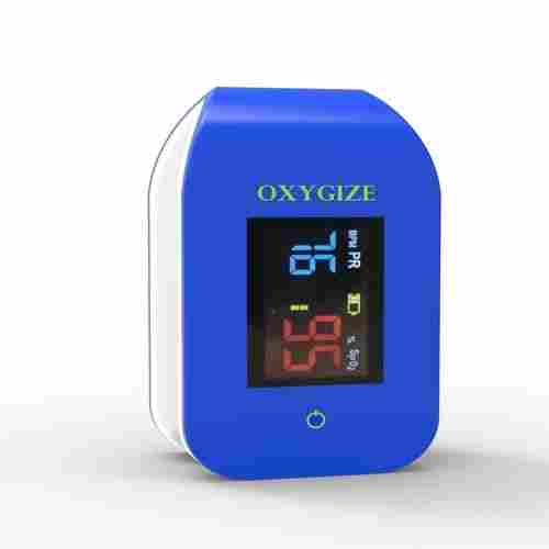 Oxygize Blue Fingertip Pulse Oximeter With Bluetooth Spo2 And Pulse Rate Checker