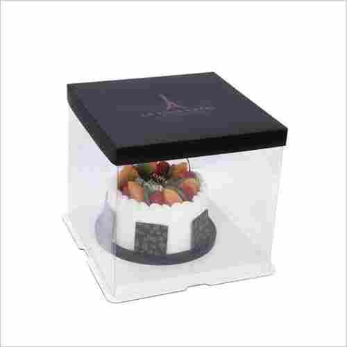 Custom Plastic Transparent Square Gift Cake Box