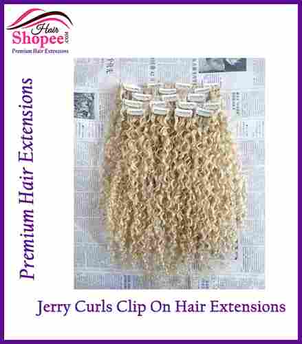 Jerry Curl Clip On Hair Extensions