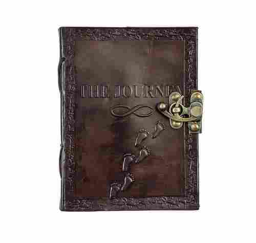 Leather Diary With Engraved Journey