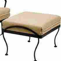 Wrought Iron Stool With Leather Seat