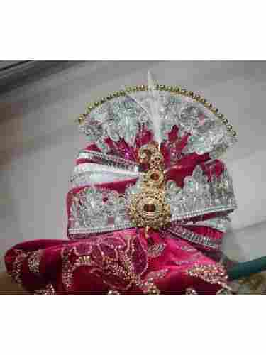 Pink Sequence Traditional Wedding Turban